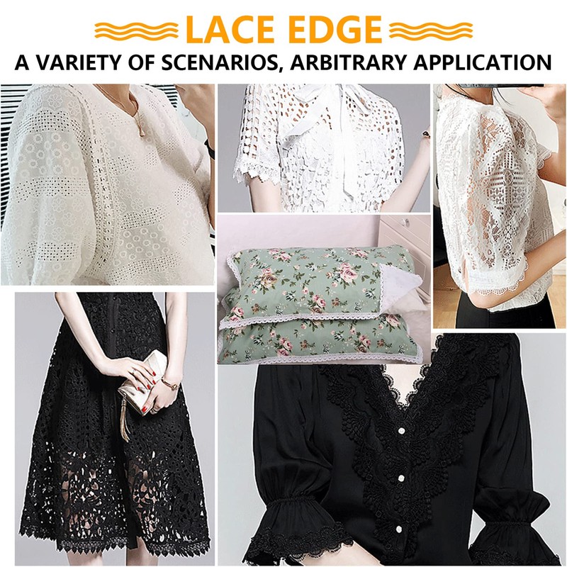 TORMEN 白レース レースリボン 手芸レース 服装素材 縫製素材 8ｍ／巻