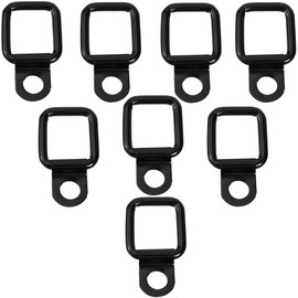 Pack of 8 D-ring lashing eyelets, D-ring lashing eyelets, heavy duty lashing eyelets for trailers, with load 200 kg, for load securing trucks, boats, cars, kayaks