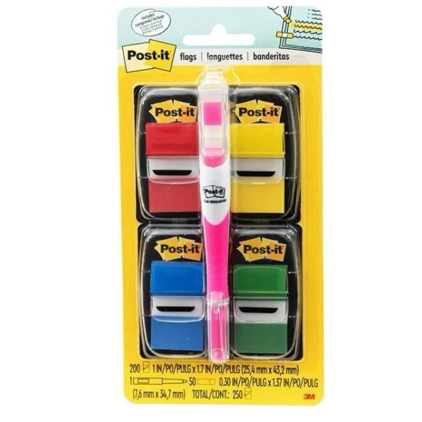 Post-it Flags Value Pack, 50/Dispenser, 4 Dispensers/Pac