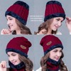 DEESTE Kit de Gorro, Bufanda y Guantes para Frio, Gorros