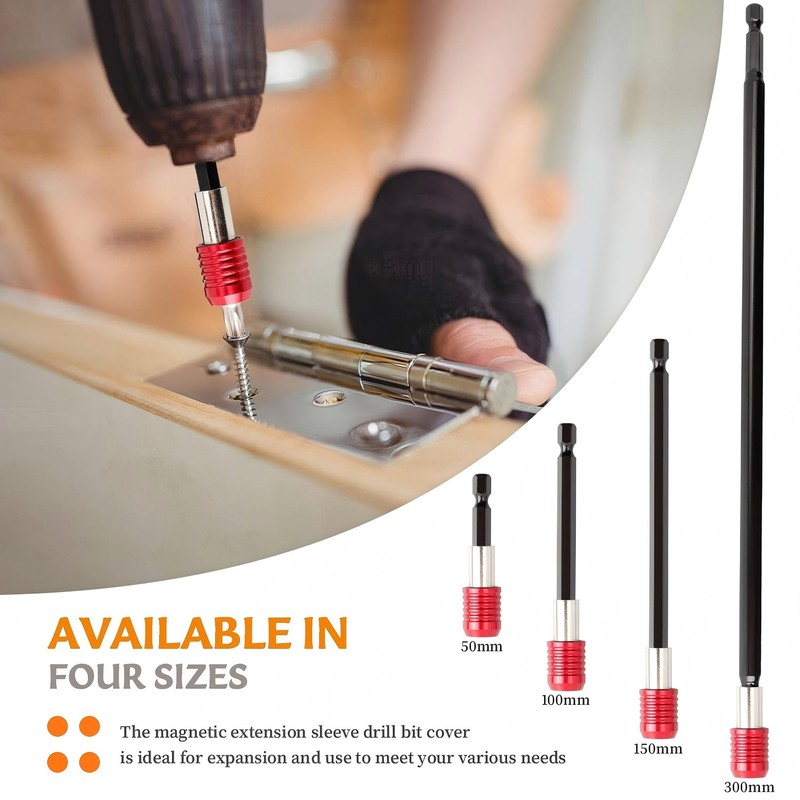 4pcs Magnetic Drill Bit Extension, Bestgle 1/4 Inch Hex Shank