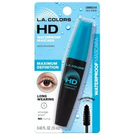 L.A. COLORS HD 방수 마스카라 아주 검은색 - 카드형 CBMS314 [Very Black] L.A. COLORS HD Waterproof Mascara Very Black - Card Type CBMS314