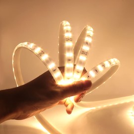 KISUFU 220 V LED Strip 3 m, 120 LEDs/m, Double Row LED Strip CRI≥95, Waterproof, Super Bright, Flexible LED Strip Light Strip with High Density for DIY Festival Decoration at Home, Bedroom