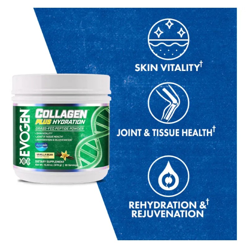 Evogen Collagen 30 Serv Colageno Hidrolizado Con Hidratacion Sabor Sin