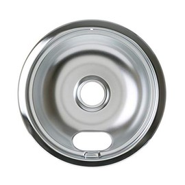 GE WB32X106 Genuine OEM 8" Burner Drip Bowl (Chrome) for GE Electric Ranges, applianceparts-6374