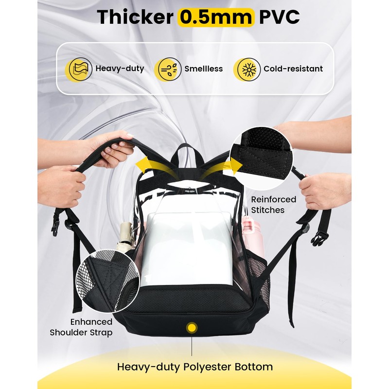 Vorspack Clear Backpack Heavy Duty - Extra Large Clear Backpacks
