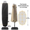 Kipiea Patio Umbrella Cover for 13'-15' Double-Sided Umbrella, Upgraded 600D