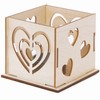 Baker Ross Wooden Tealight Holders Craft Set - 4 Pack,