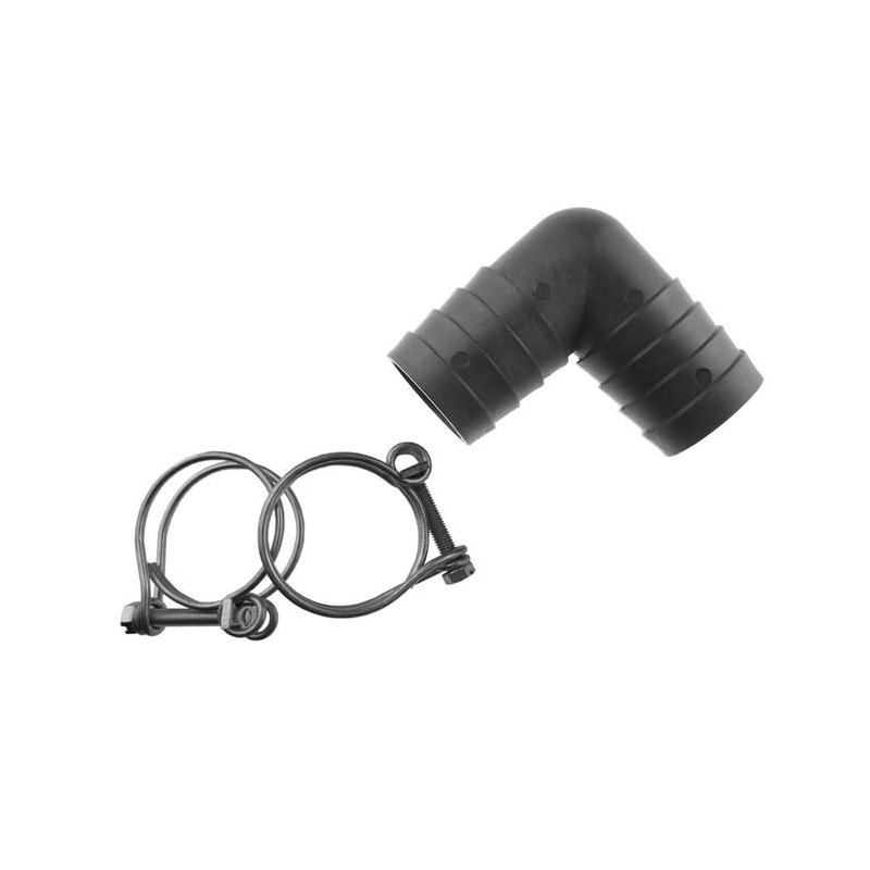 32mm (1.25") Pond Corrugated Flexible Pipe/Hose Elbow Connector +2 x