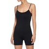 TheMogan Seamless Romper Bodysuit with Adjustable Spaghetti Straps Pull-On Style