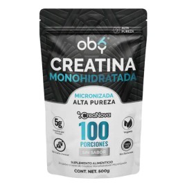 Creatina Monohidratada y Micronizada Polvo  100 Alta Pureza Certificada  Sin Sabor, Disuelve rpido, Scoop Dosificador  Pre Entreno Pre workout Oby... 