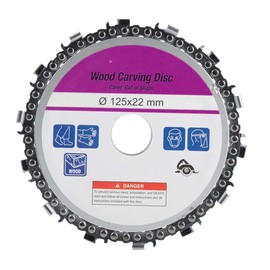 Yakamoz 5 Inch Angle Grinder Disc Chain Plate 14 Teeth 7/8 Inch Arbor Wood Carving Disc Chainsaw Cutter Tool for 125mm Angle Grinder