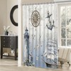 Mocsicka Nautical Sailboat Shower Curtain Lighthouse Compass Anchor Bathroom Shower
