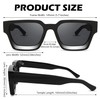 Braylenz Retro Square Sunglasses for Men Women Thick Frame Chunky