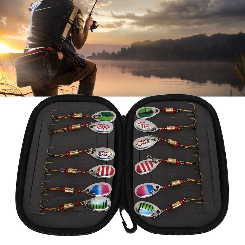 12Pcs Trout Lure Flashing Sequin Efficient Stainless Steel Bass Fishing