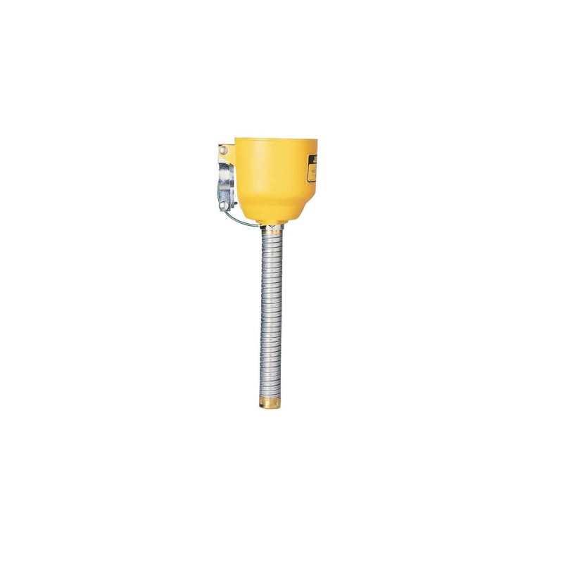 Justrite 11089 Bolt-On Funnel with Galvanized Hose, 1" OD x