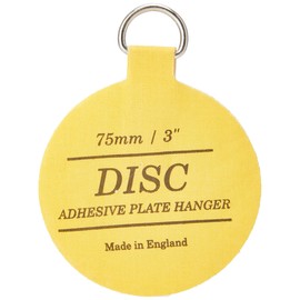 Disc 14226 75mm Adhesive Plate Hanger, Yellow