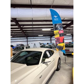 Mustang Wind Flag with Stand, 12 Ft Tall, original from Ford, 50th Anniversary