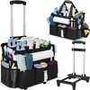 Rolling Cleaning Caddy Bag with Detachable Trolley, Large Cleaning Supply