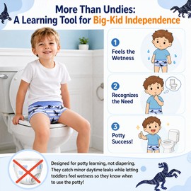 FLYISH DIRECT Reusable Cotton Potty Training Pants, Boxer Style, 5 Years