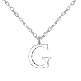 Philip Jones Sterling Silver Initial Necklaces Letter A to Z