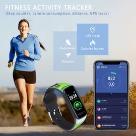 MicLee Women's Men's Fitness Tracker Fitness Watch Bracelet Colour Screen Smartwatch Waterproof IP68 with Heart Rate Monitor Pedometer Calorie Counter Sleep Monitor SMS Call Notification for iOS