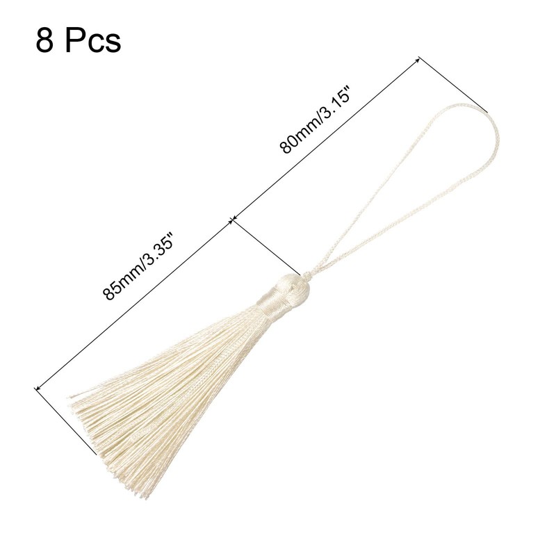 sourcing map Bookmark Tassels - 8Pcs 6.5" Silky Soft Mini