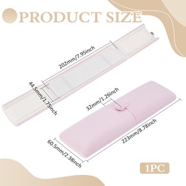FINGERINSPIRE Pink Velvet Jewelry Packaging Box Necklace Display Storage Case Velvet Pendant Necklace Storage Case Long Chain Storage Gift Box for Wedding Engagement