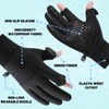 Waterproof Gloves, Touchscreen Fishing Gloves for Men with Flip Cap,