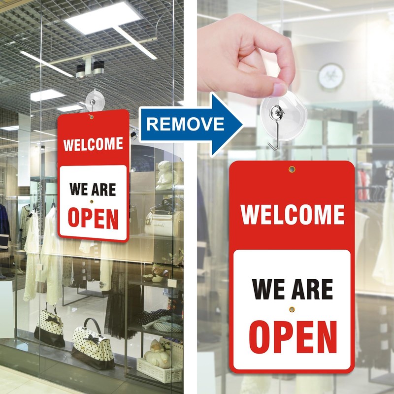 Open Signs for Business with Suction Cups, “We Will Be