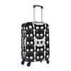 FINOWIN Travel Luggage Cover Suitcase Protector, Rainbow Paint Splatter, Black