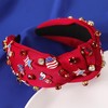 Gmmidea 4th of July American Flag Headband for Women Red
