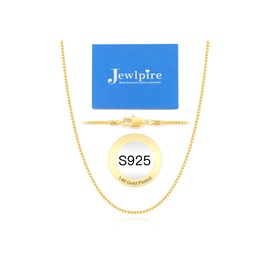 Jewlpire 14K Gold Chain Necklace for Women, 1.3mm Box Chain Necklaces Gold Chain for Women Dainty Women's Chain Necklaces, Necklaces Chains 16 Inch