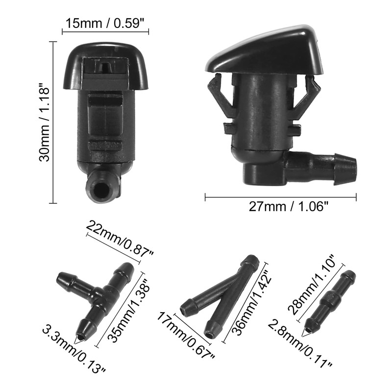 ACROPIX Front Windshield Washer Nozzles Fit for Lincoln MKX with