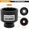 DAKCOS 1/2" Drive 38mm Socket 12 Ponit Impact Wrench Socket