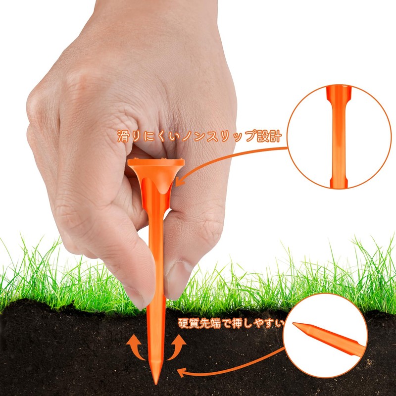 MAZEL Clear Plastic Golf Tees for Extra Distance and Heavy