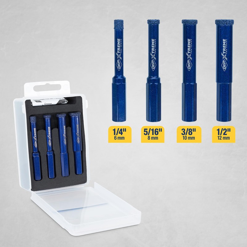 QEP Xtreme Wax/Dry Diamond Hole Saw Kit