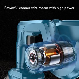 Cordless High Power Leaf Blower Vacuum, 3000R Per Min Multi Purpose Electric Leaf Blower with Strong Suction for Cleaning Pet Hair and Dust