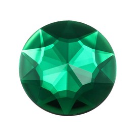 KraftGenius 32mm Emerald Green H106 Large Round Acrylic Flat Back Rhinestones for Costume Cosplay Jewelry Professional Embellishments - 6 Pieces