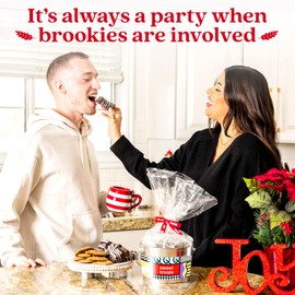 David’s Cookies Cookie Gift Sweet Treats Gourmet Cookies Bucket With Thin Crispy Cookies and Chocolate Dipped Soft Brownies – Comes In A Reusable Tin Bucket - Ideal Gift To Family And Friends For All Occasion1.3 Lbs