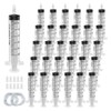 30 Pack 30ml Plastic Syringe, Syringe Tools Individually Wrapped with