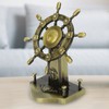 Pirate Decor Alloy Retro Style Glossy Durable Nautical Rudder Ornaments