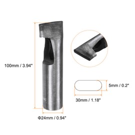 HARFINGTON Leather Oval Hole Punch 30x5mm Belt Hole Puncher Oblong Hollow Punching Cutting Tool for Leather Crafting, Watch Band, Strap, Cloth, Gaskets