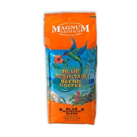 Magnum Exotics Coffee, Blue Mountain Coffee Blend - Medium-Light Roast, Whole Bean, Made from 100% Arabica Beans, Rich & Smooth Flavor, Fresh Roast - Blue Mountain Blend, 2 Lb