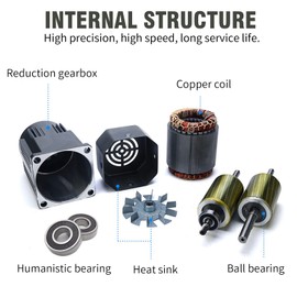 15W 25K 110V AC Gear Motor, 54RPM Adjustable Variable Gear Reducer Motor with Speed Controller, Single Phase Motor for Industry