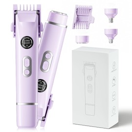 Nyywth 2025 New Bikini Trimmer for Women, 4 in 1 Dual Head Electric Razor, IPX7 Waterproof (Wet/Dry), Painless Hypoallergenic for Shower & Travel, USB Rechargeable for Pubic/Underarm/Leg, Purple