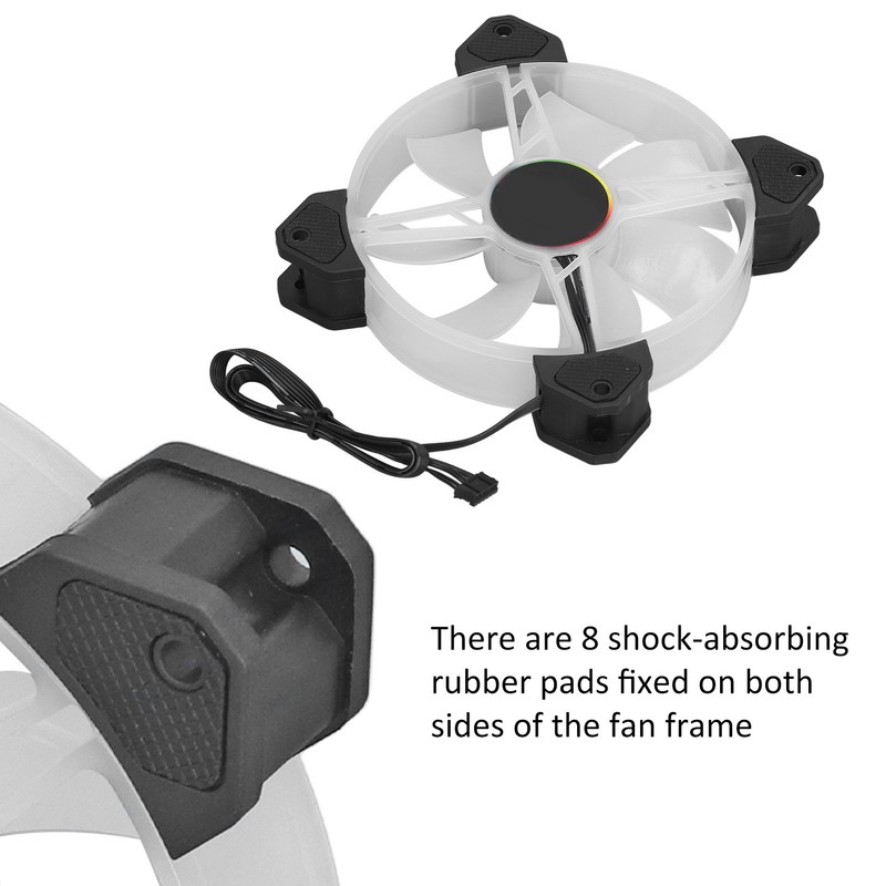 6pcs Computer Case Fan 120mm Ultra Quiet Adjustable Color RGB