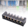 Electrical Terminal Strip Block Thickened 100A 600V Dual Row 6