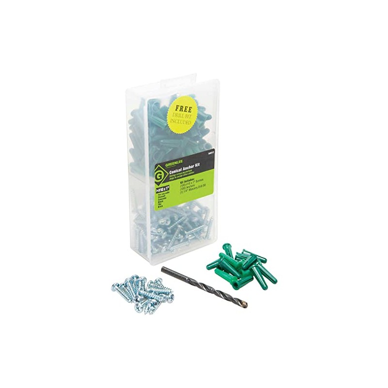 Greenlee - Anchor Kit,Conic(#10X1, 84012), Fasteners (84012)