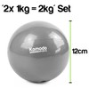 Komodo Weighted Toning Balls - Soft Pilates Yoga Training Pair